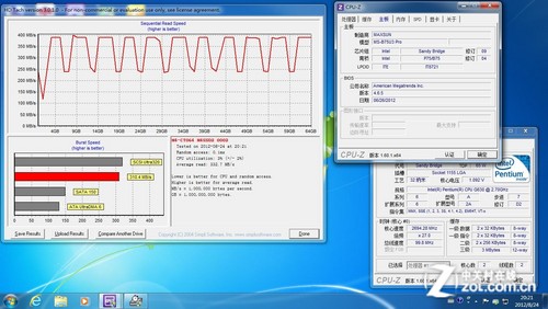 主流B75原生SATA3.0和USB3.0速度测试 